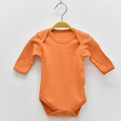 Lora Bliss Unisex Tarçın Waffle Uzun Kollu Body – 9 Ay