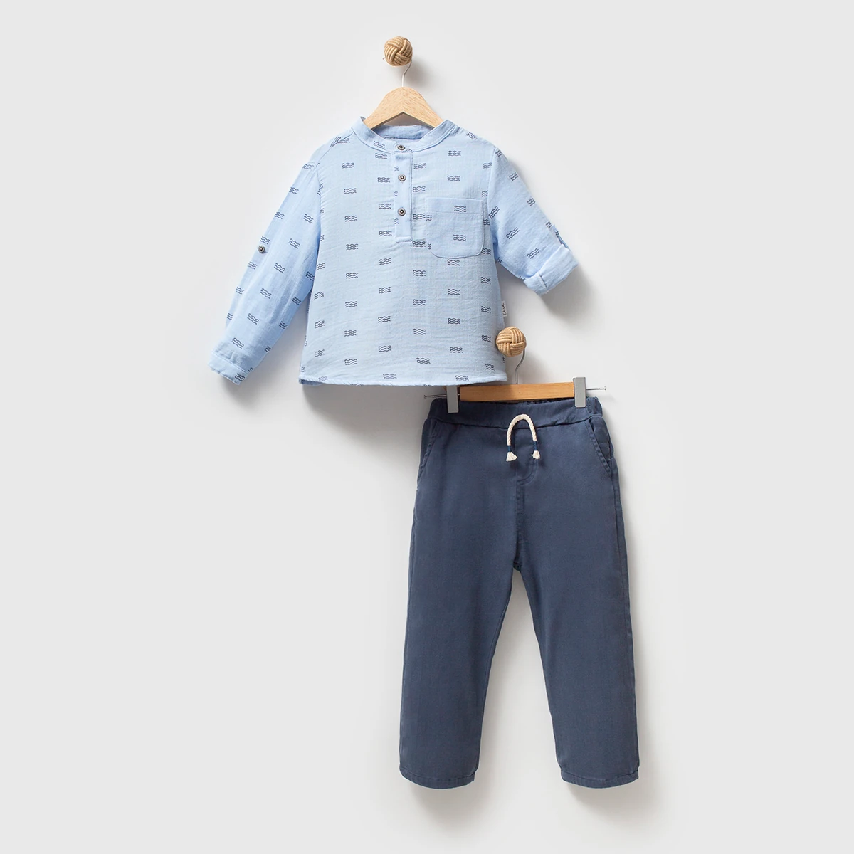 Lora Bliss Erkek Çocuk 5-8 Yaş Mavi 2’li Takım