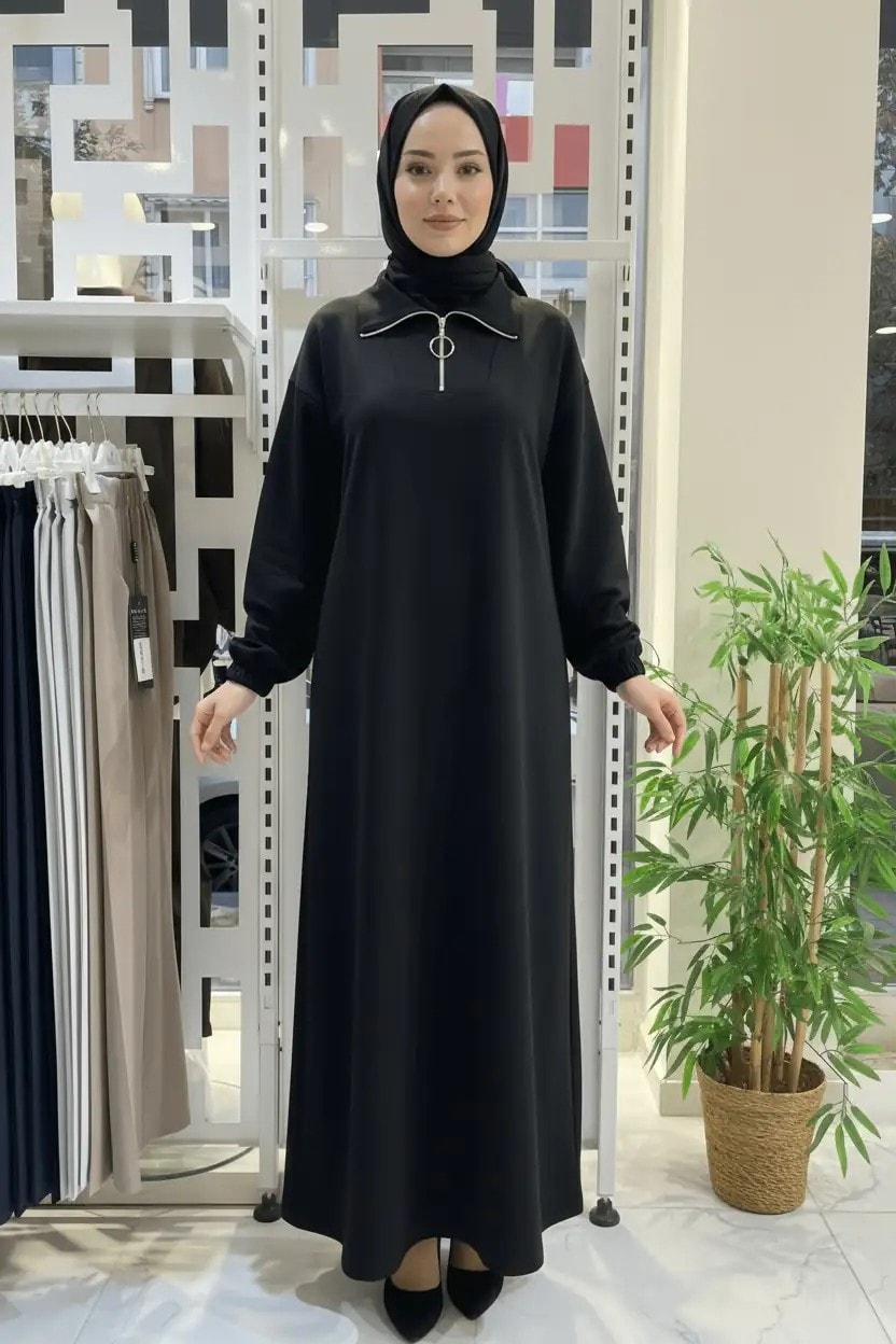 Fermuarlı Oysho Elbise