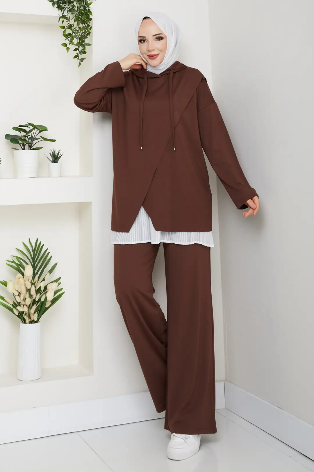 Asimetrik Oysho İkili Takım - Kahve