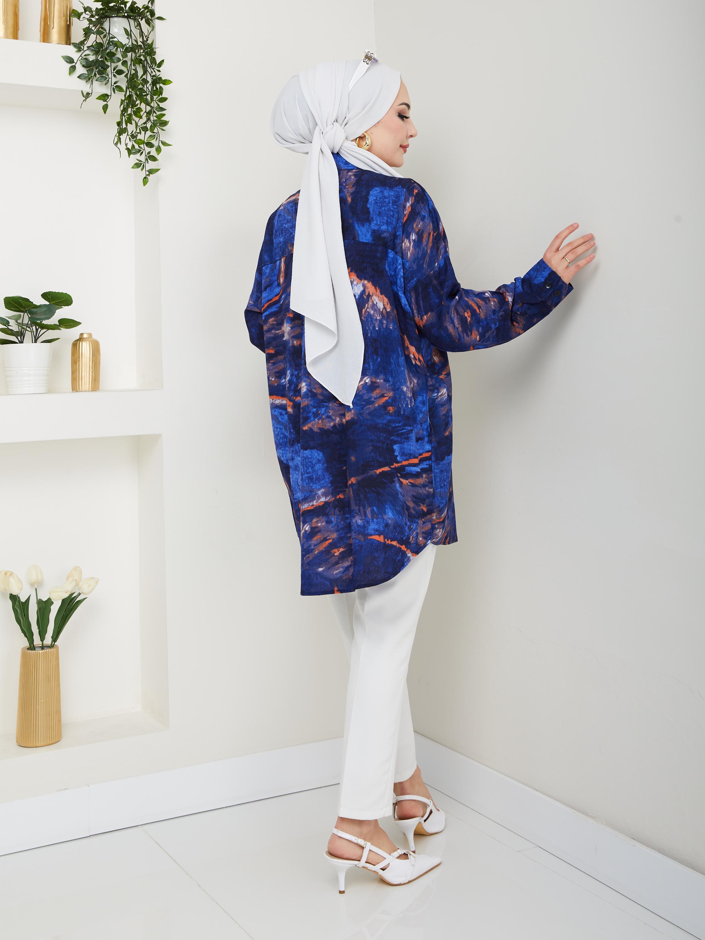 Oversize Kuzeyin Işıkları Gömlek