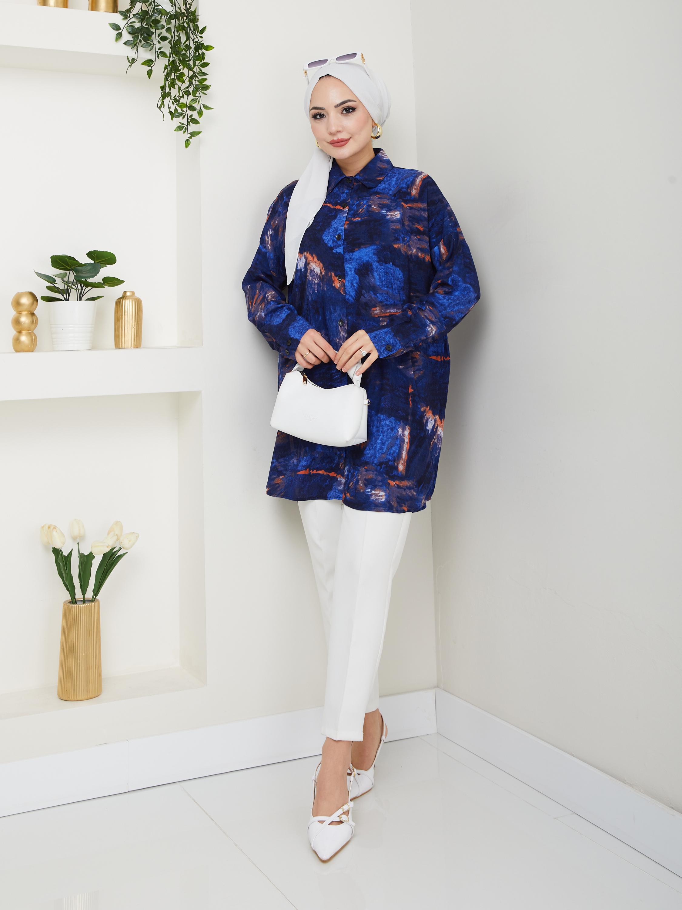 Oversize Kuzeyin Işıkları Gömlek