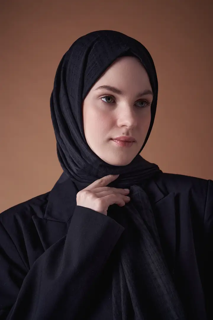 Misto Pamuk Şal - Siyah