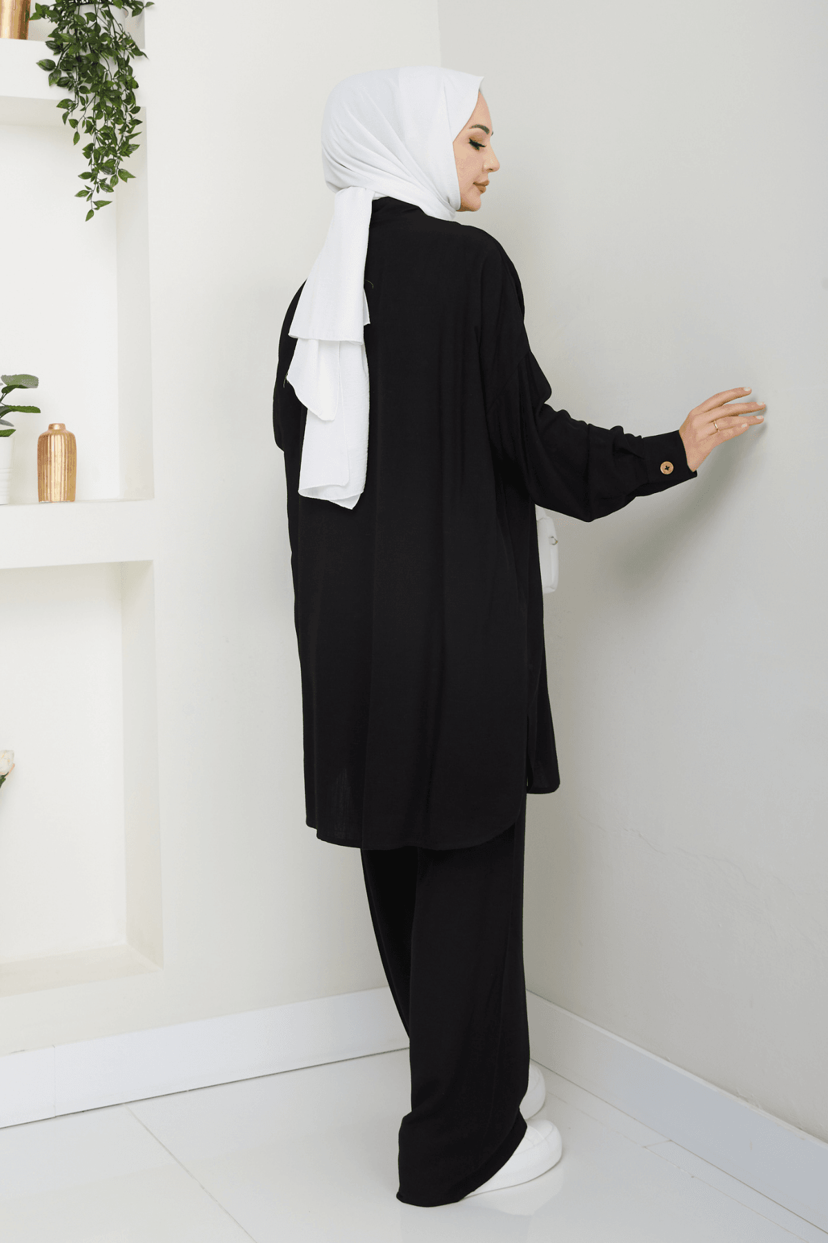 Keten Tunik Pantolon İkili Takım