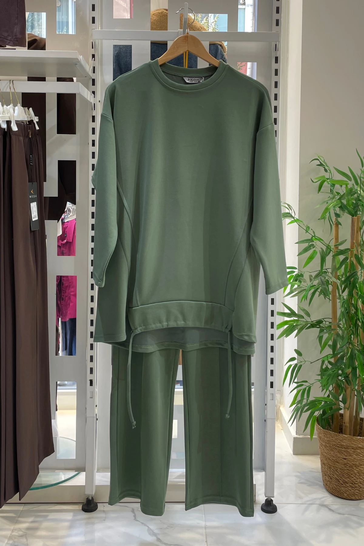 Bisiklet Yaka Biyeli Oysho İkili Takım