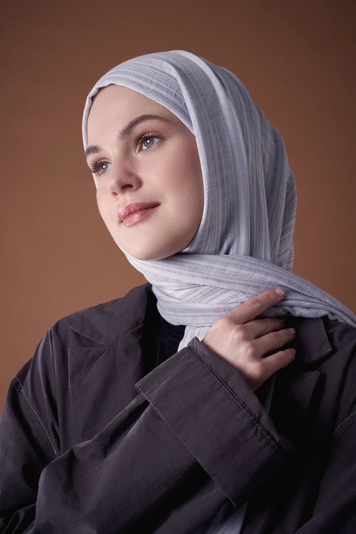 Misto Pamuk Şal - Açık Gri