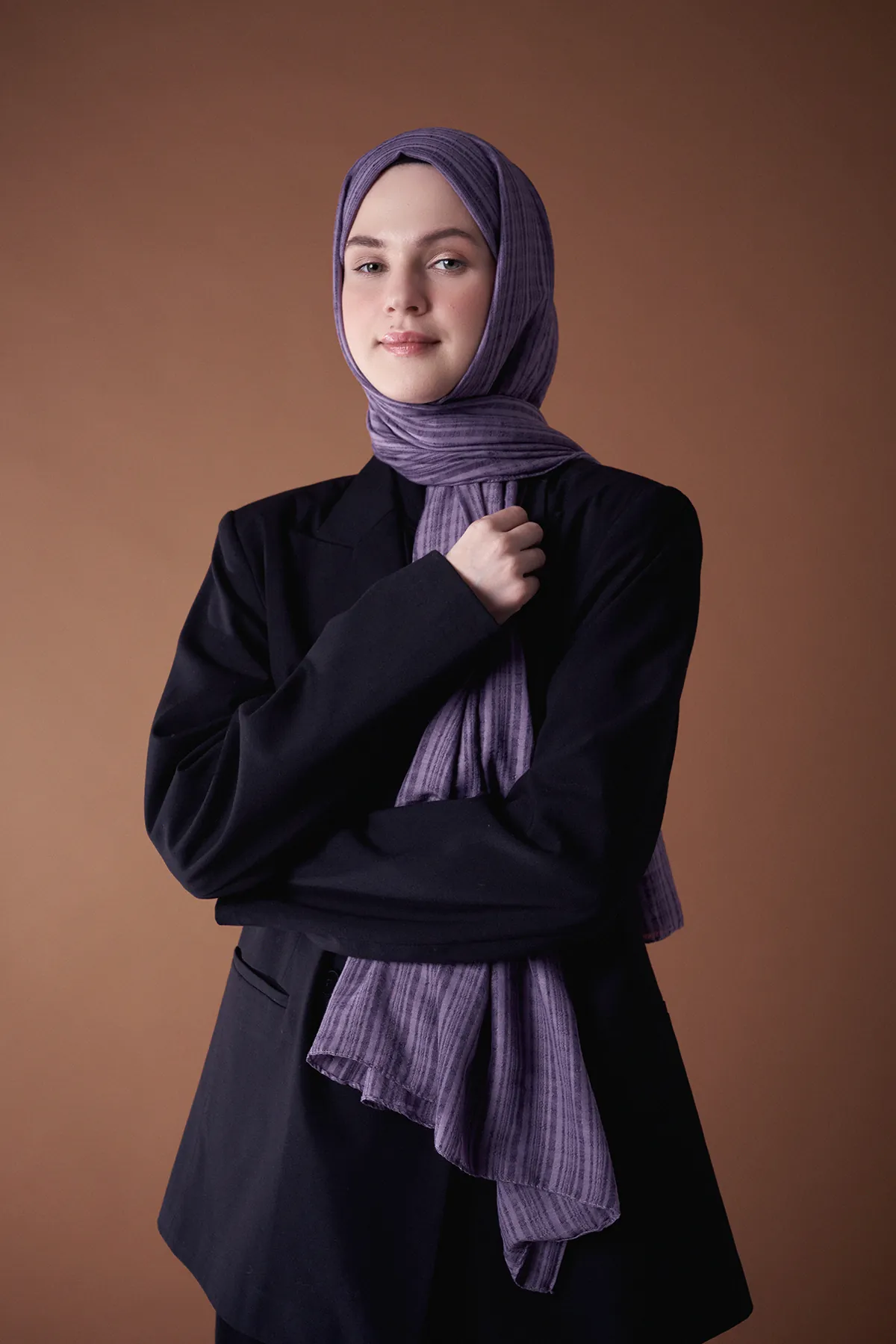 Misto Pamuk Şal - Eflatun