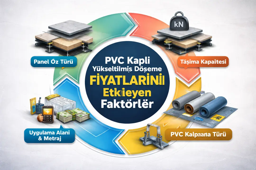 PVC kaplı yükseltilmiş döşeme fiyatlarını etkileyen teknik kriterler