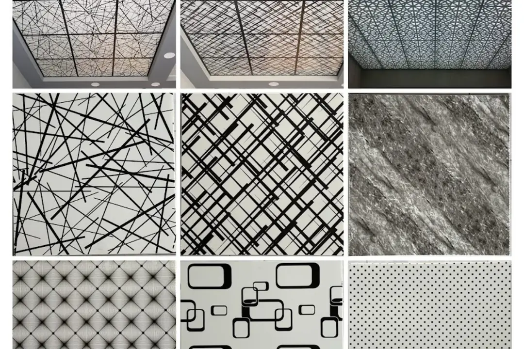 60 * 60 plastik tavan paneli PVC detay