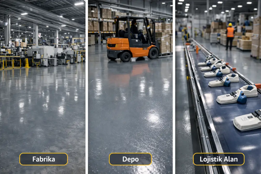 Çerkezköy’de fabrika, depo ve lojistik alanlarda uygulanan epoksi zemin kaplama çözümleri&nbsp;