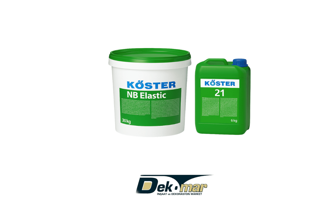 KÖSTER NB Elastic ve KÖSTER 21 – teras fayans üzeri su yalıtımı için önerilen ürünler