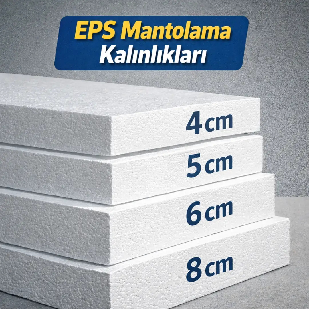 EPS mantolama levhaları ve farklı kalınlık seçenekleri&nbsp;