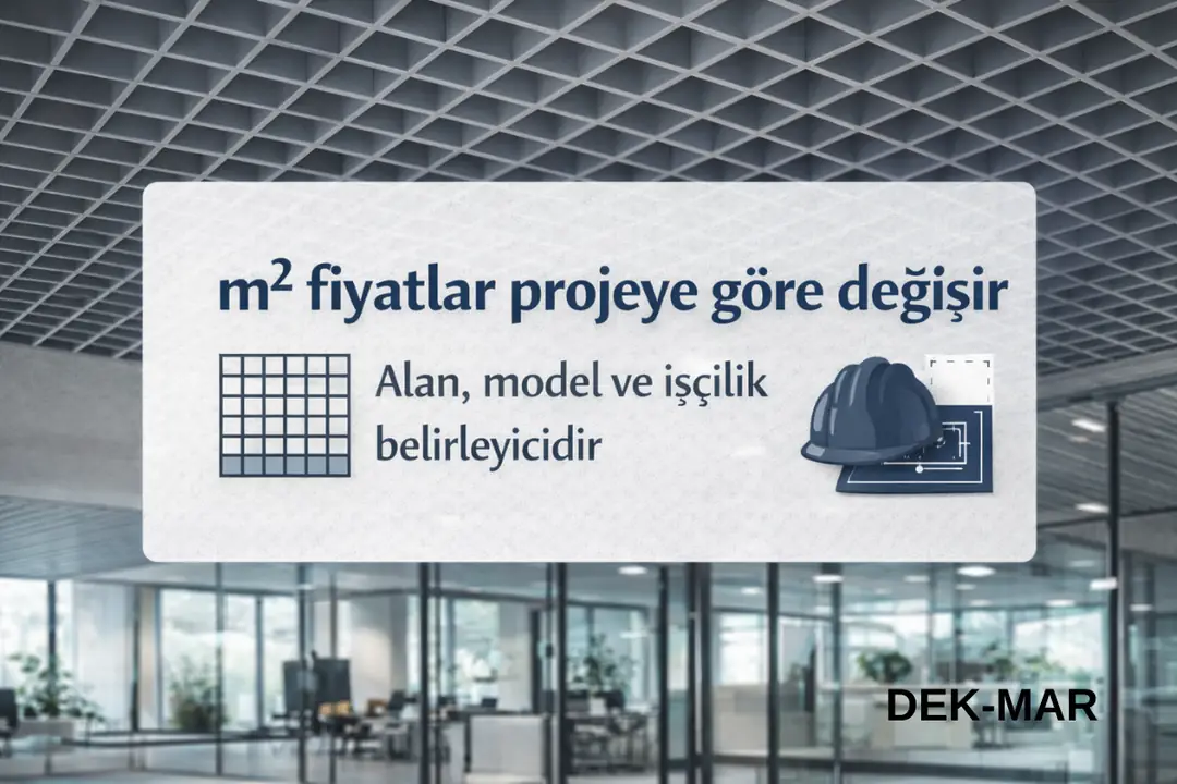 Alüminyum petek asma tavan m2 fiyatları – proje, alan ve uygulama detaylarına göre değişir&nbsp;