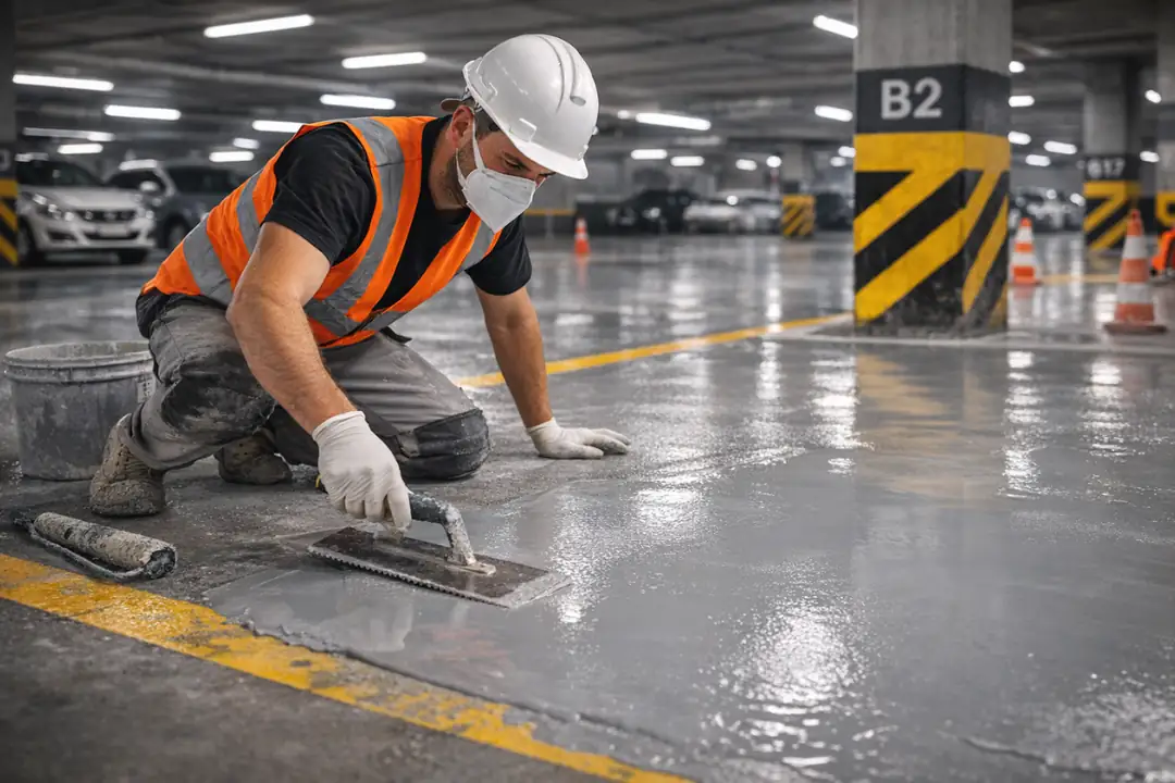 Otopark epoksi zemin kaplama uygulaması nasıl yapılır