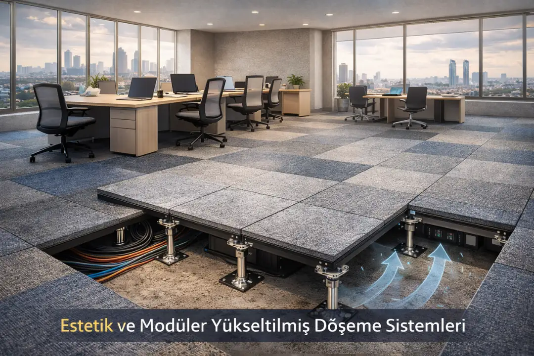 Ofis projeleri için estetik ve modüler yükseltilmiş döşeme sistemleri&nbsp;
