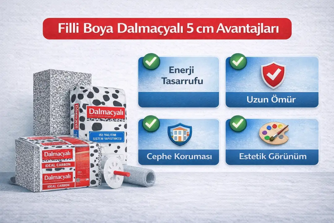 Filli Boya Dalmaçyalı 5 cm paket sistem avantajları ve enerji tasarrufu