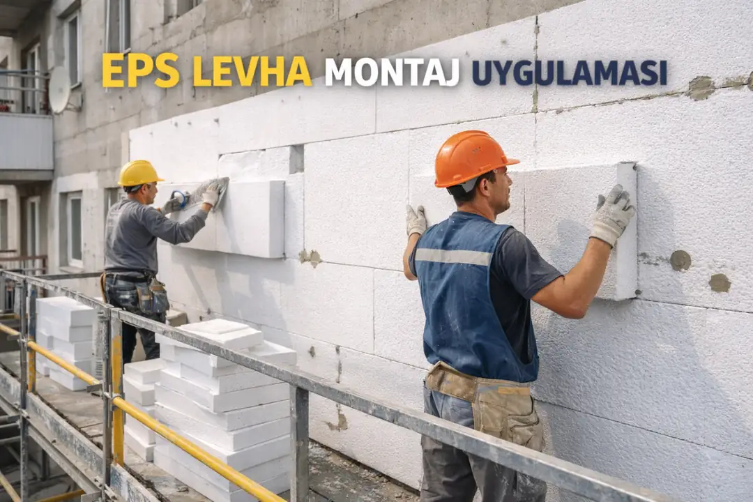 EPS levha montajı dış cephe mantolama uygulaması&nbsp;