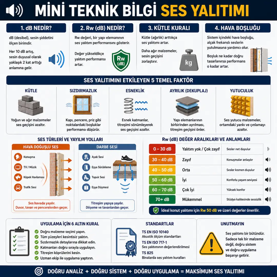 Ses yalıtımında temel teknik bilgiler&nbsp;