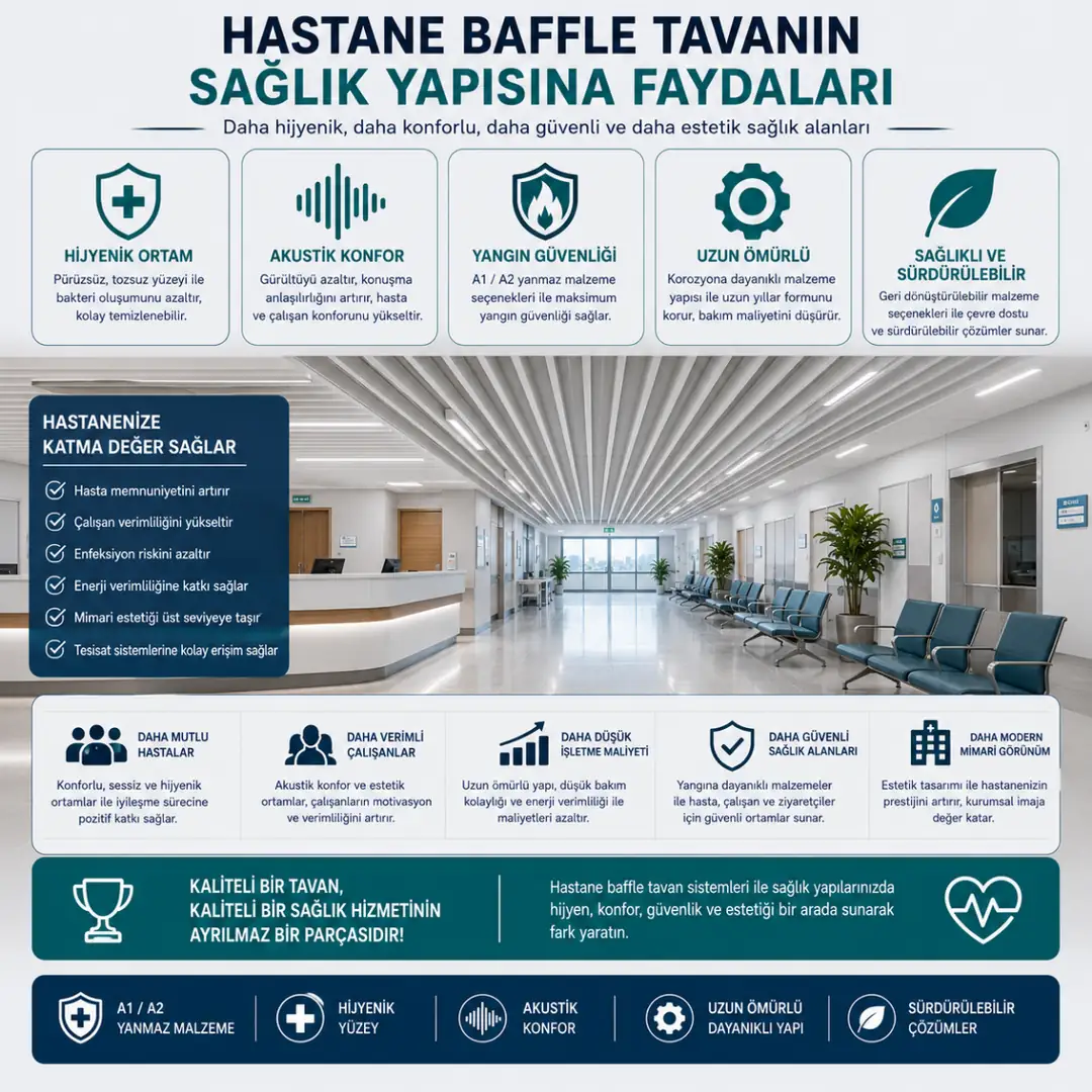 Hastane baffle tavan sistemlerinin avantajları