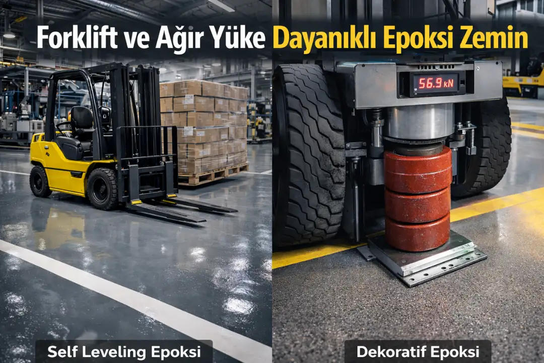 Forklift ve ağır yüke dayanıklı epoksi zemin kaplama&nbsp;