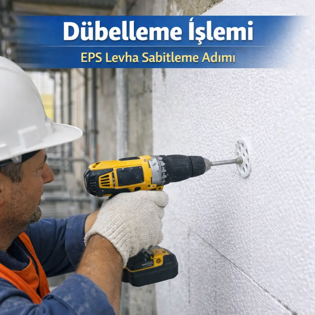 mantolama dübel uygulaması eps levha sabitleme&nbsp;