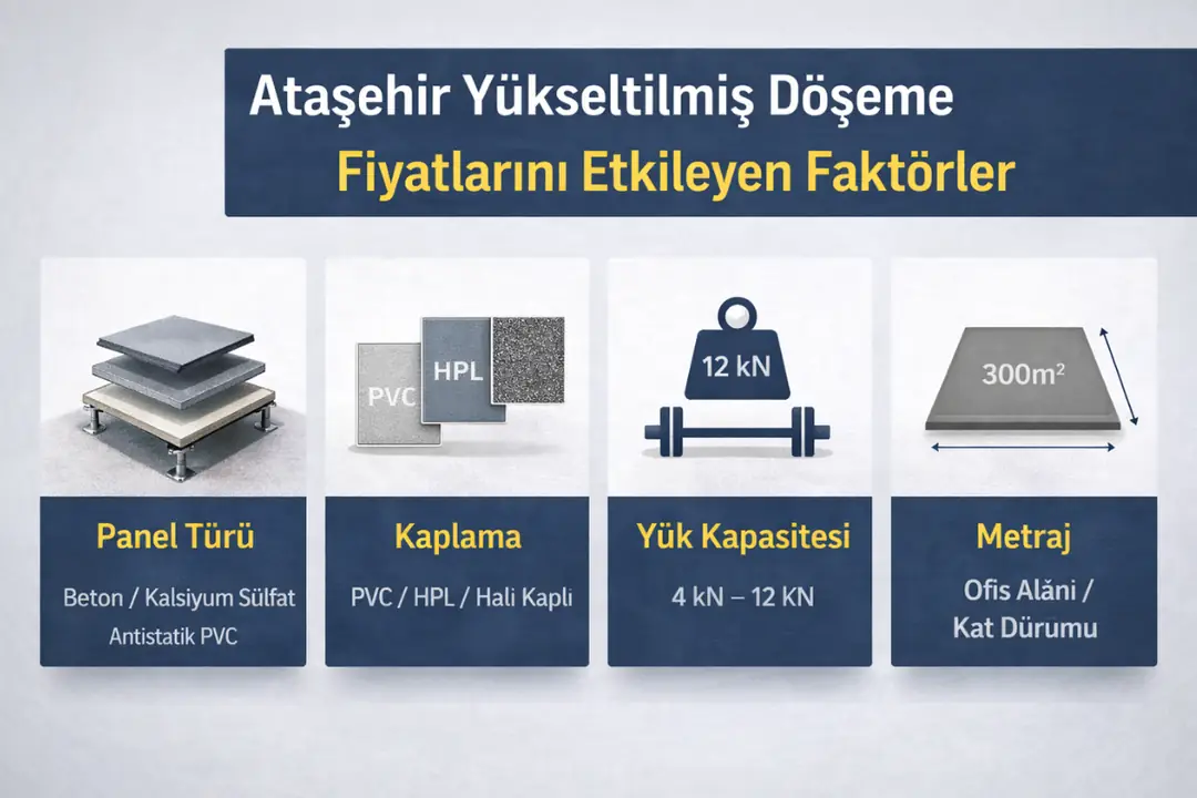 Ataşehir yükseltilmiş döşeme fiyatlarını etkileyen faktörler&nbsp;