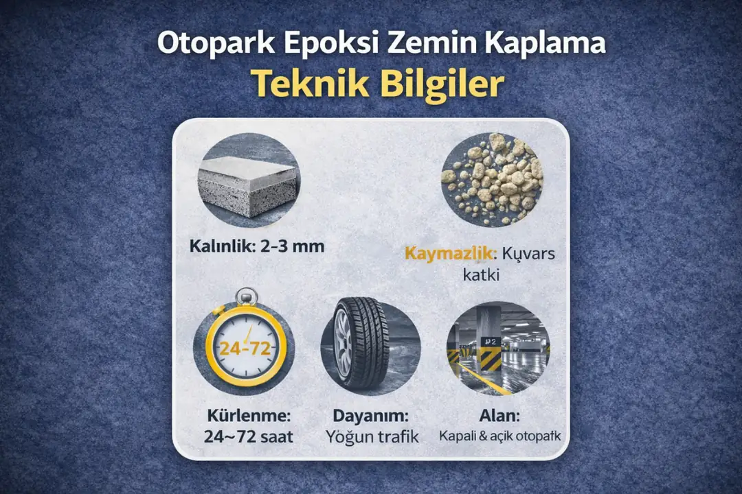 Otopark epoksi zemin kaplama teknik bilgiler