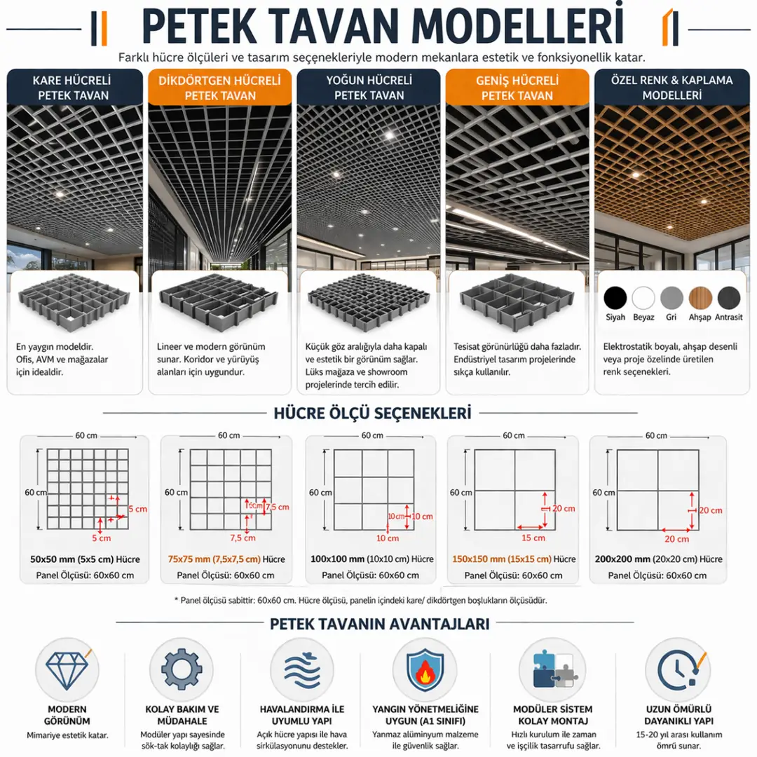petek-tavan-modelleri-karsilastirma