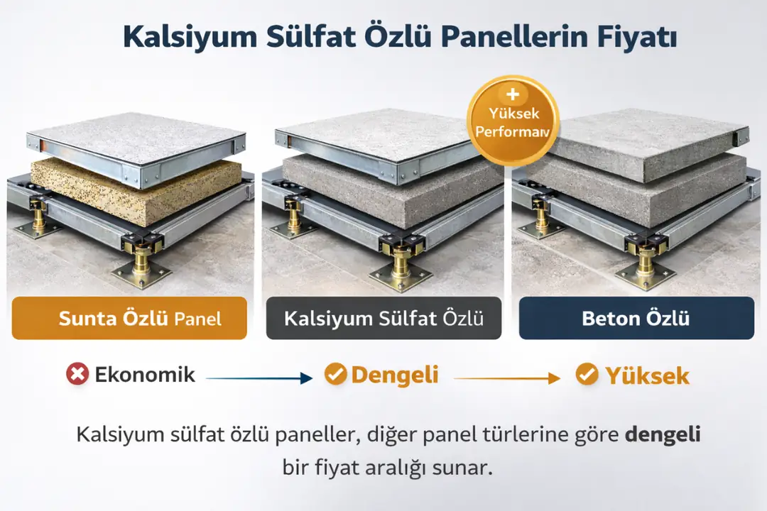 Kalsiyum sülfat özlü panelin yükseltilmiş döşeme sistemlerinde fiyat konumu