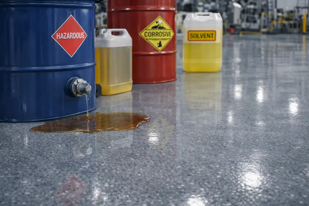 Kimyasal maddelere karşı dayanıklı epoksi zemin kaplama uygulaması