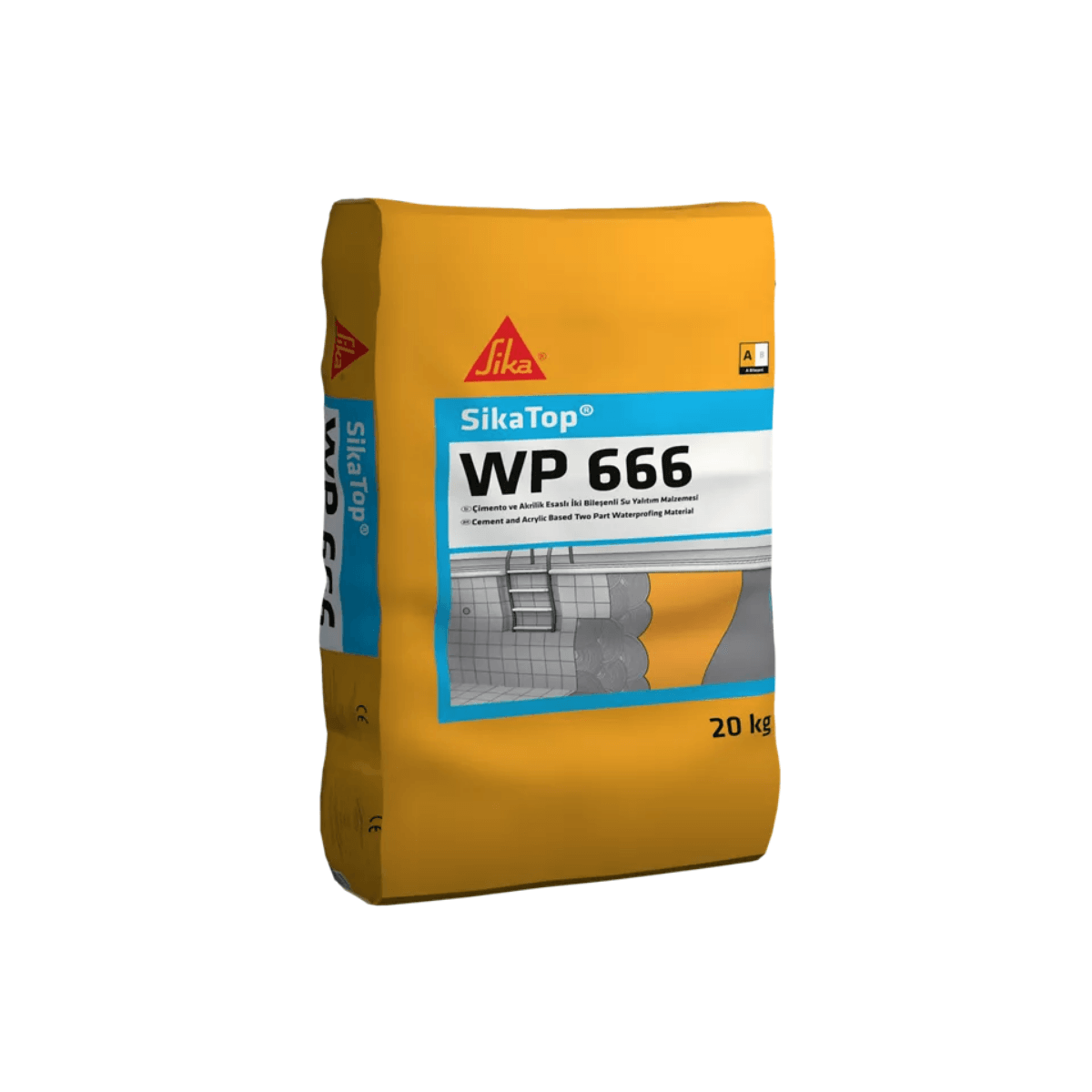 SikaTop® WP 666 | Çimento ve Akrilik Esaslı Tam Esnek Su Yalıtım Malzemesi