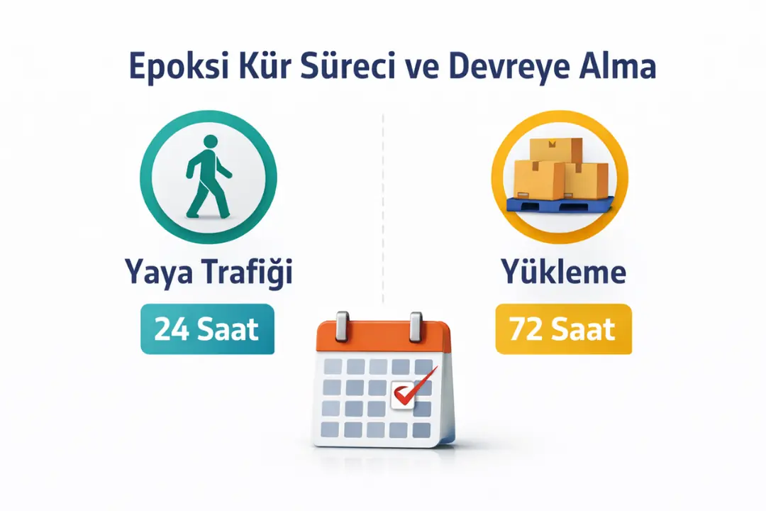 Epoksi zemin kaplama kür süreci ve devreye alma aşaması&nbsp;