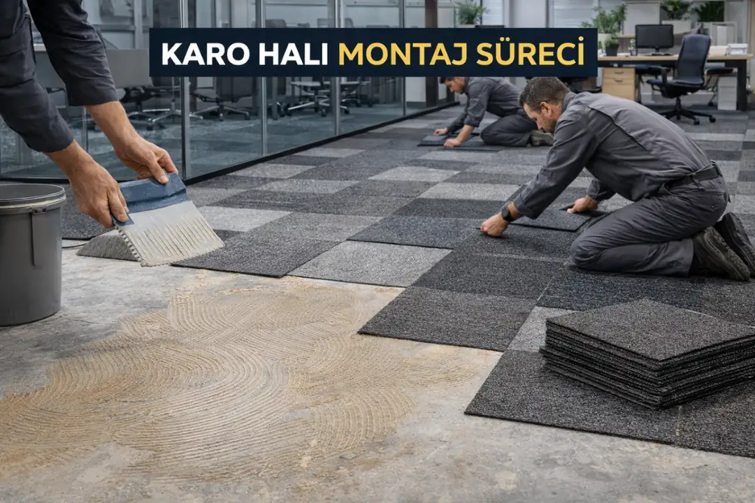 karo halı montaj süreci zemin hazırlığı ve uygulama aşaması