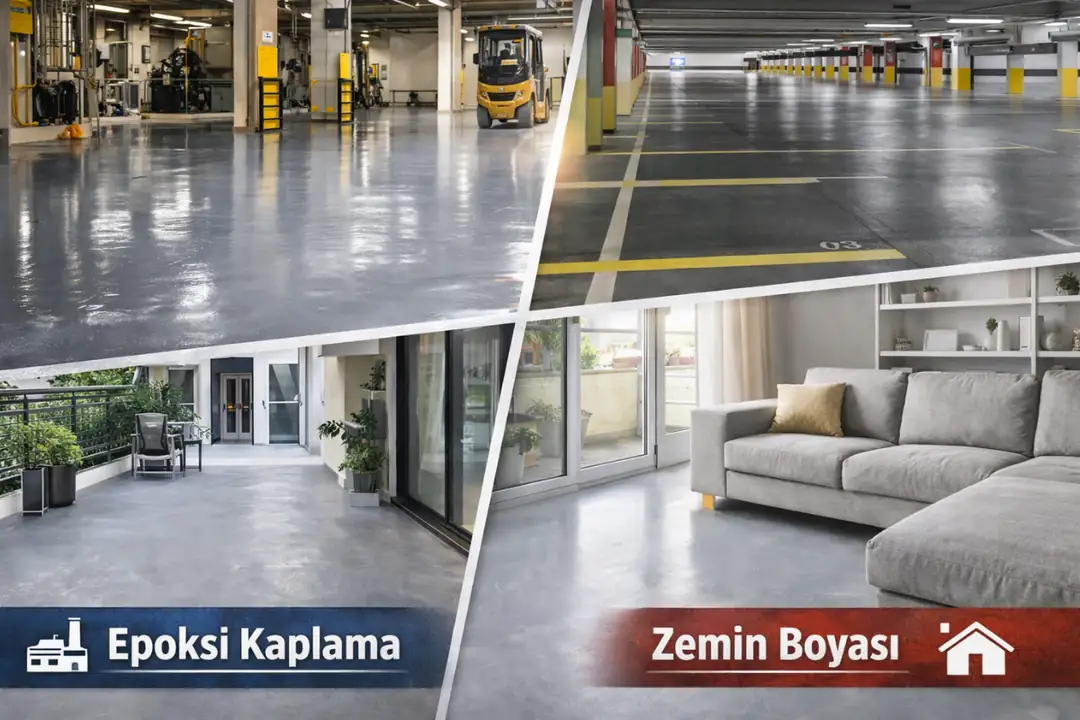 Epoksi kaplama ve zemin boyasının fabrika, ev ve otopark kullanım alanları