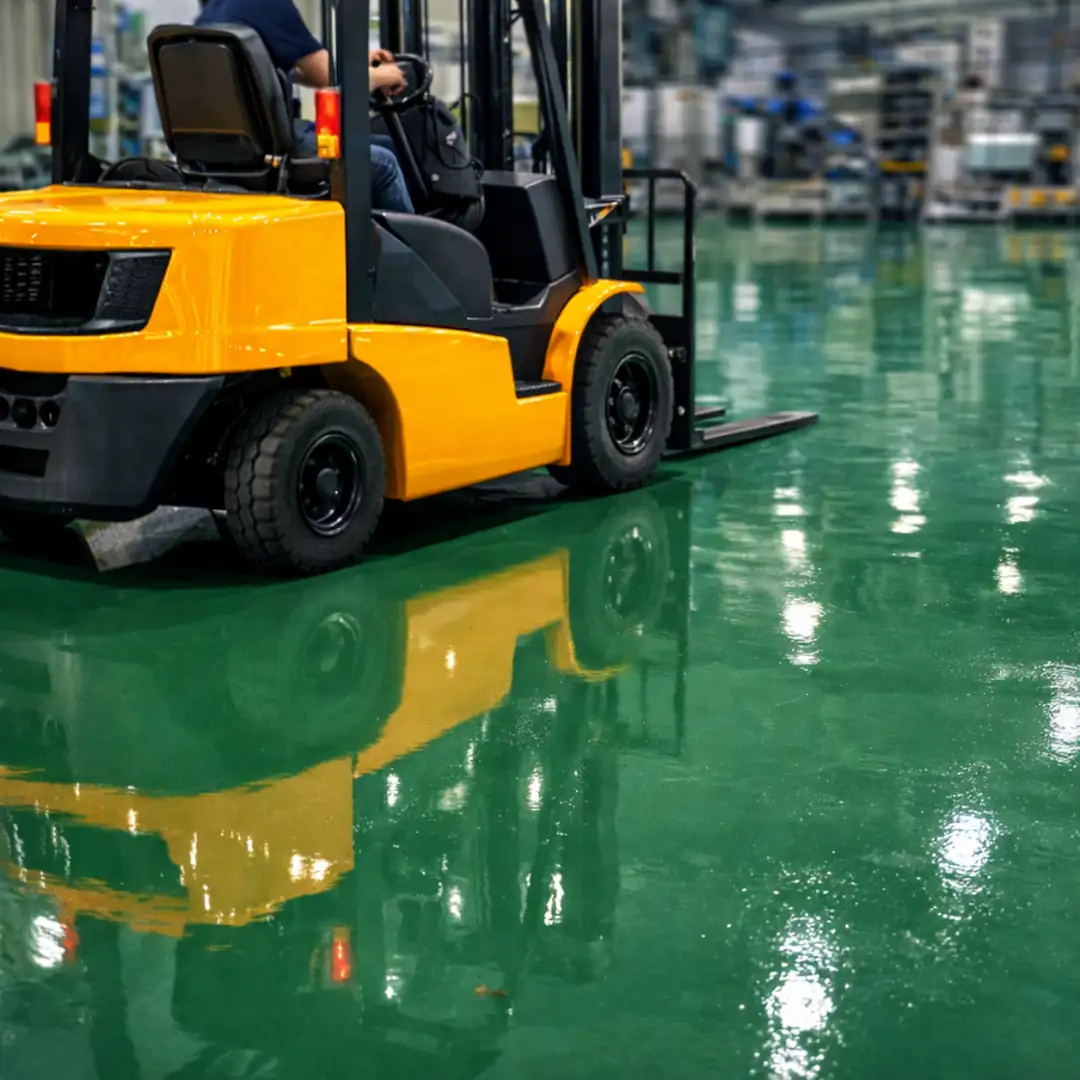 forklift trafiğine dayanıklı epoksi fabrika zemini&nbsp;