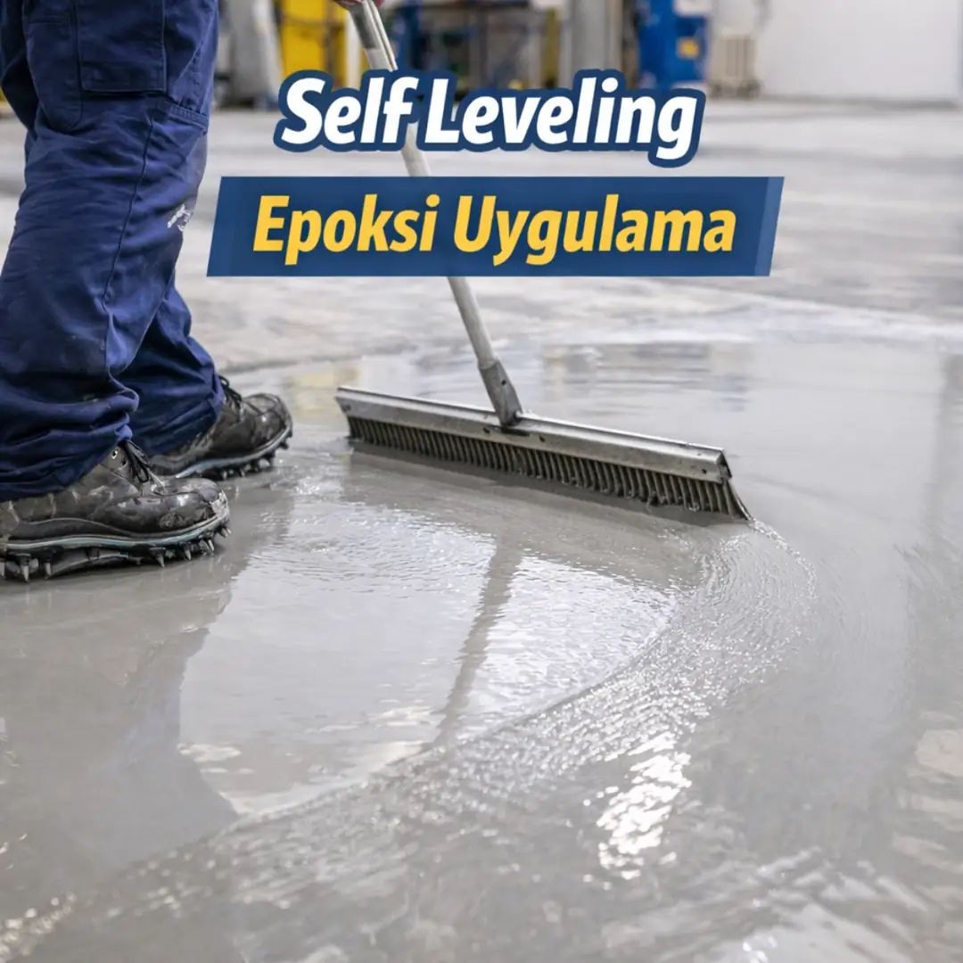 self leveling epoksi zemin kaplama uygulama süreci&nbsp;