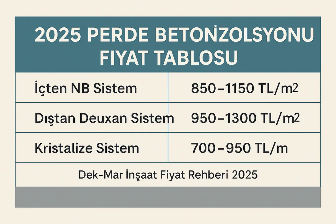2025 perde beton izolasyonu fiyat tablosu – Dek-Mar İnşaat KÖSTER NB Elastik 2K sistemleri