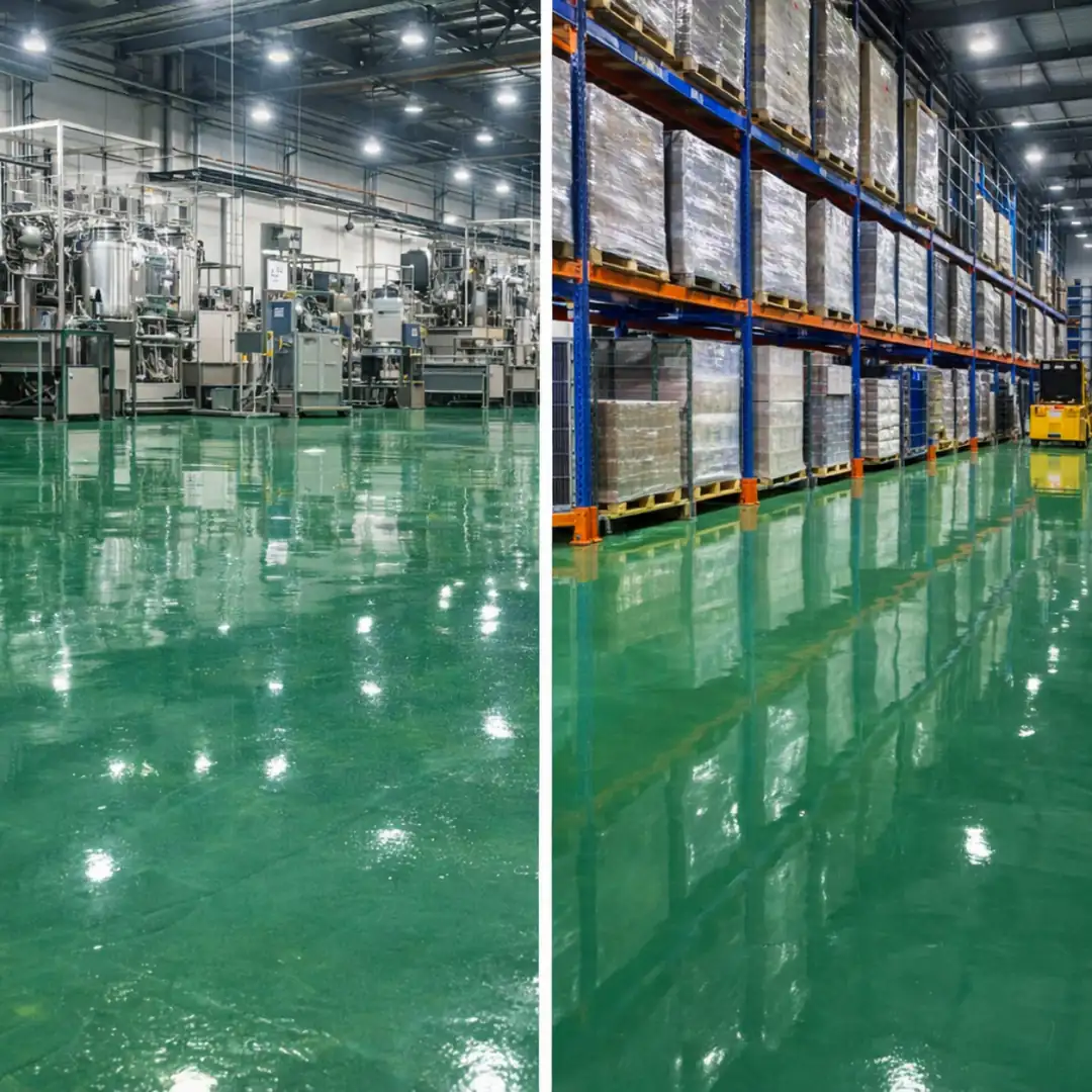 fabrika ve depo epoksi zemin kaplama kullanım alanları&nbsp;