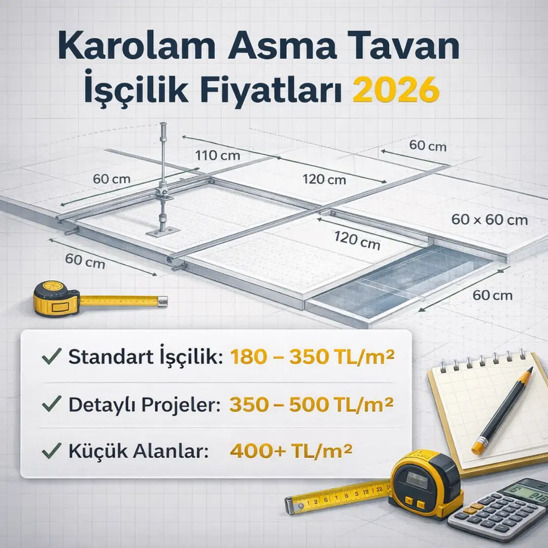 Karolam asma tavan işçilik fiyatı nasıl hesaplanır metrekare ölçü ve taşıyıcı sistem teknik plan&nbsp;