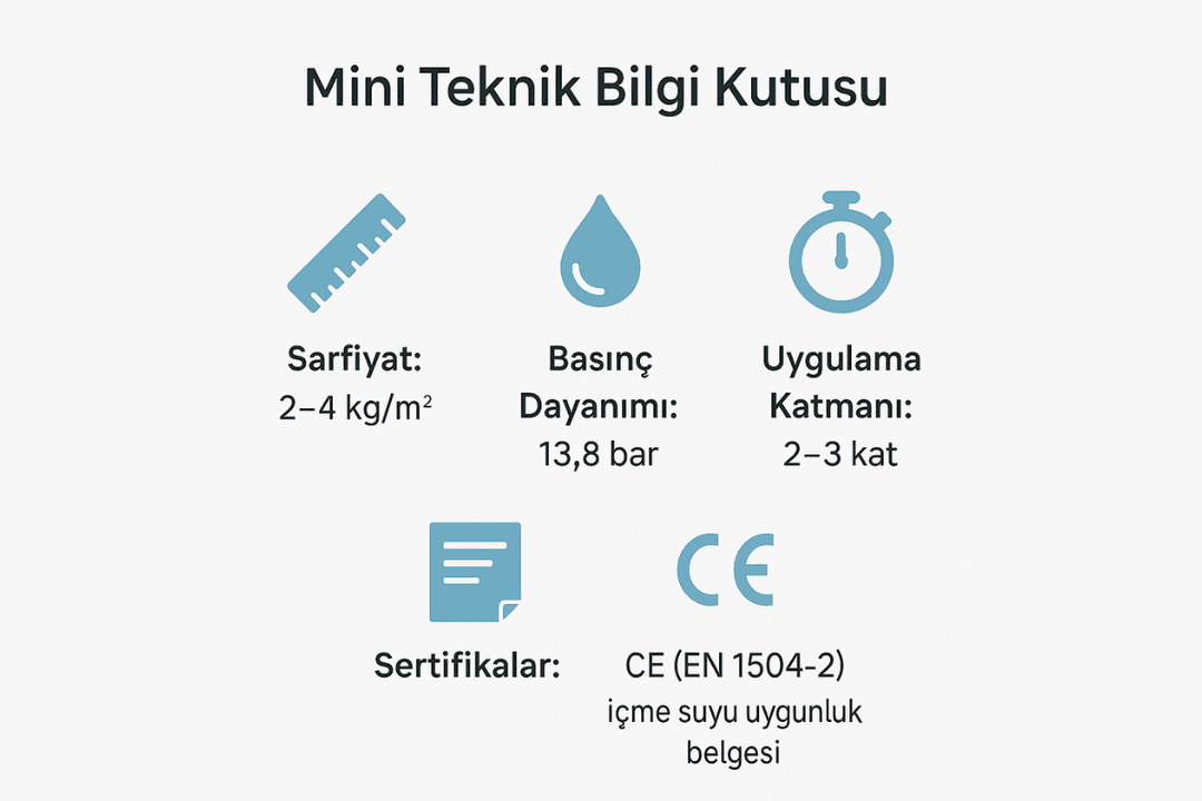 Köster NB Sistem teknik bilgiler – sarfiyat, basınç dayanımı, kat sayısı. 