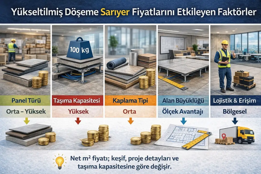 Sarıyer yükseltilmiş döşeme fiyatlarını etkileyen teknik faktörler&nbsp;