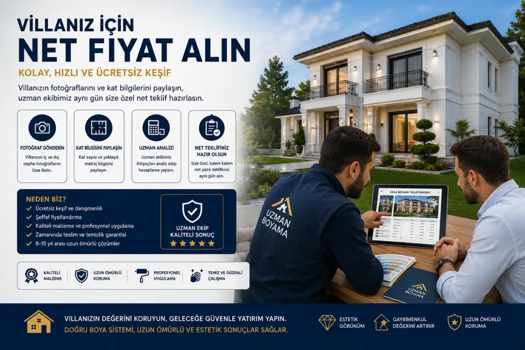 Villa boyama ücretsiz keşif ve profesyonel teklif süreci görseli&nbsp;