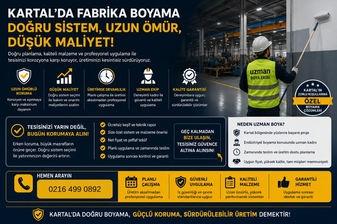 Kartal fabrika boyama keşif ve profesyonel teklif hizmeti&nbsp;