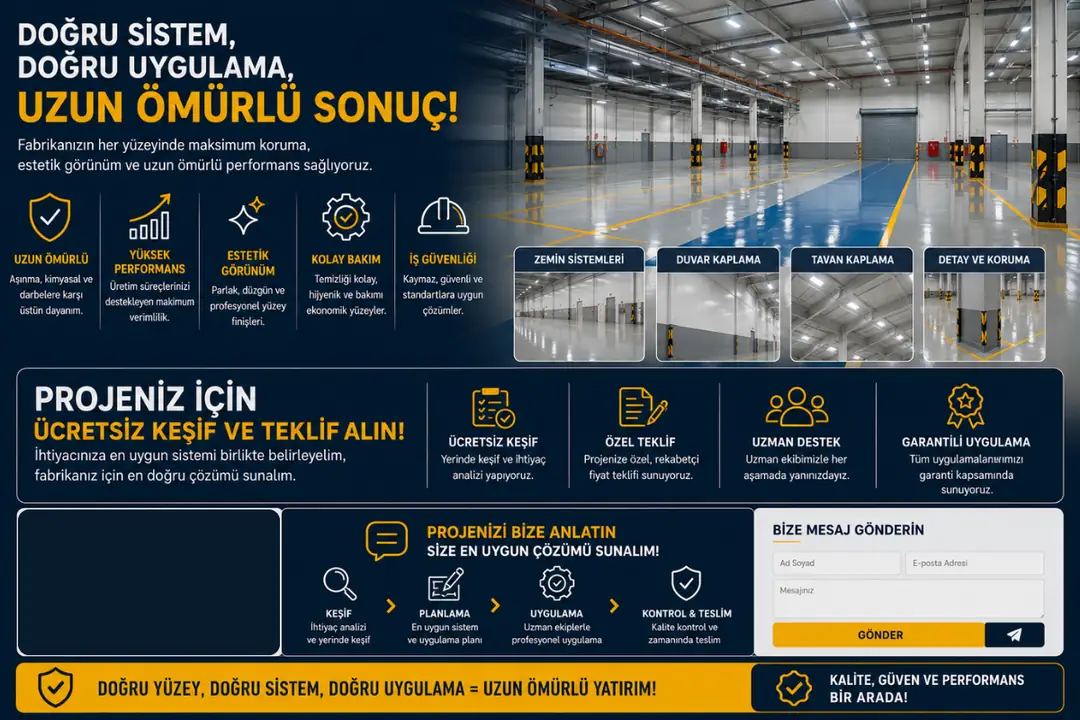 Profesyonel fabrika boyama uygulaması sonrası modern üretim tesisi görünümü