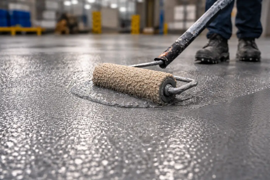 Rulo ile portakal kabuğu dokulu epoksi uygulama süreci