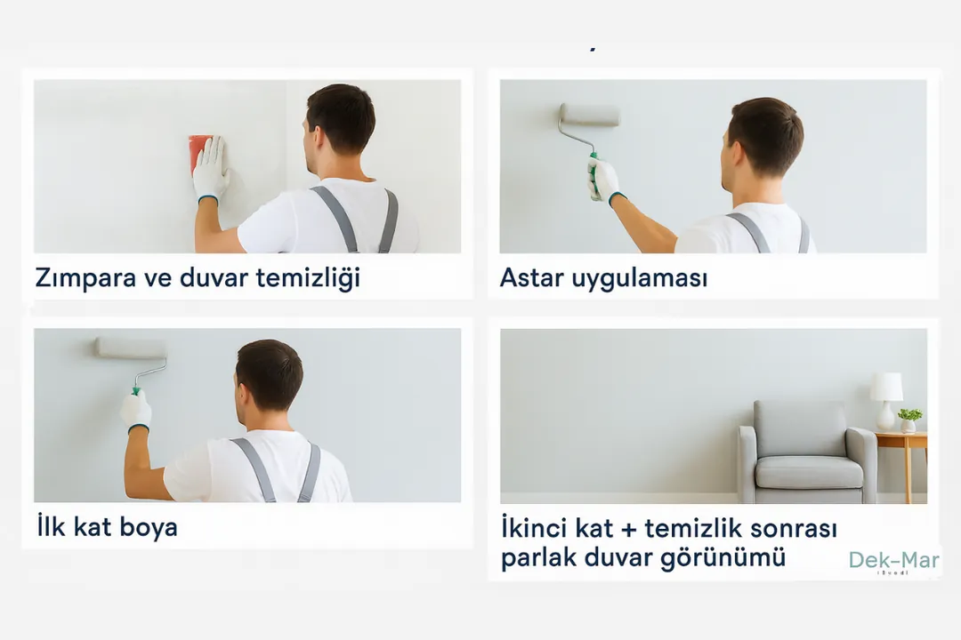 Pendik boyacı ustası uygulama aşamaları – zımpara, astar, boya ve teslim süreci – Dek-Mar 2025.