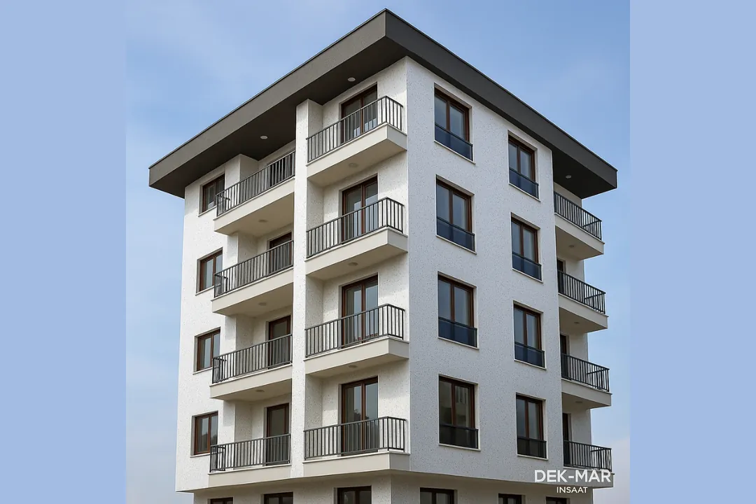 Dek-Mar İnşaat tarafından tamamlanmış dalmaçyalı strafor mantolama referans projesi.