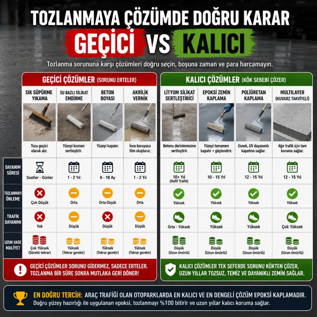 Beton boyası, silikat ve epoksi çözümlerinin karşılaştırması&nbsp;