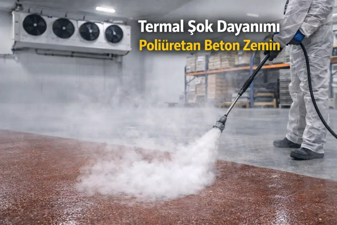 Poliüretan beton kaplama soğuk hava deposu ve sıcak su termal şok dayanım uygulaması&nbsp;
