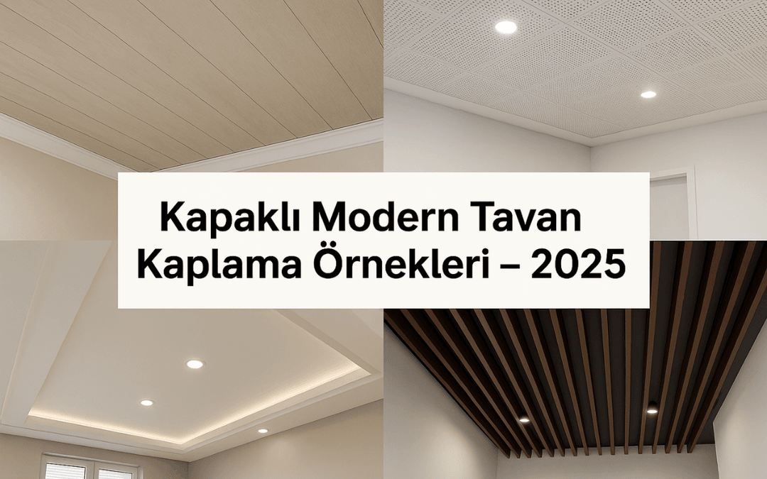  Kapaklı’da 2025 trend PVC, alçıpan, baffle ve akustik tavan kaplama örnekleri – Dek-Mar İnşaat uygulama görseli.
